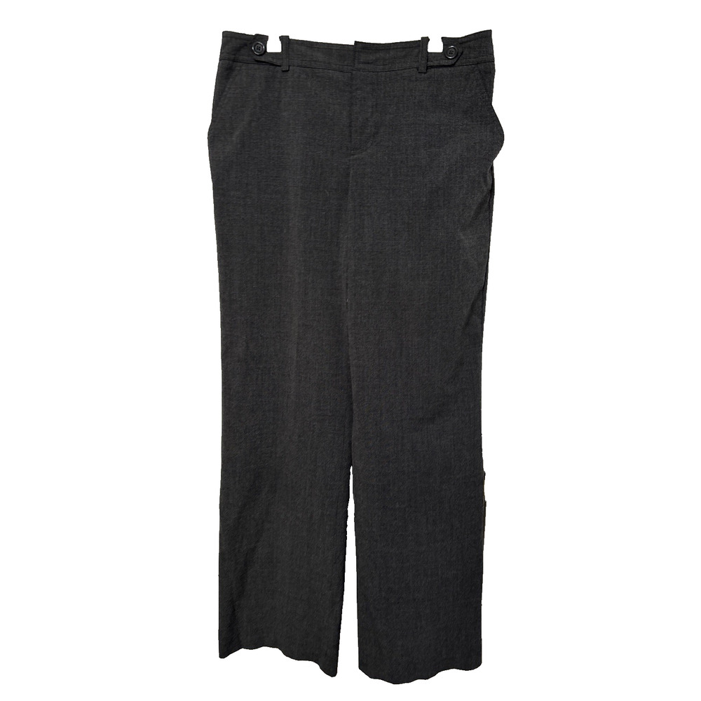 Merona Women's 10 Gray Plaid Trousers Business Office Dressy Preppy Academia